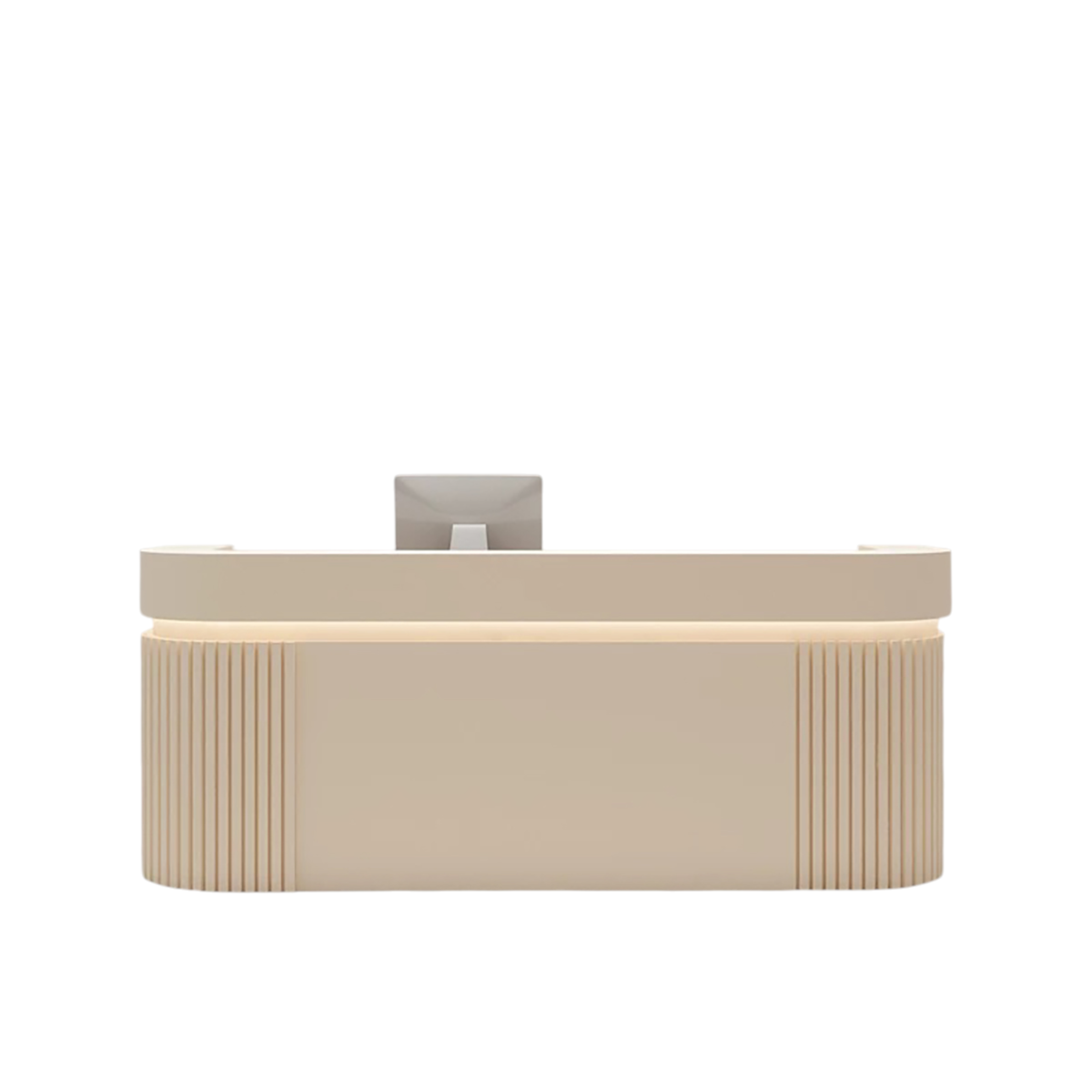 Curved Reception Desk – Custom Front Desk for Boutiques, Cafes, Salons and Offices Fully Assembled