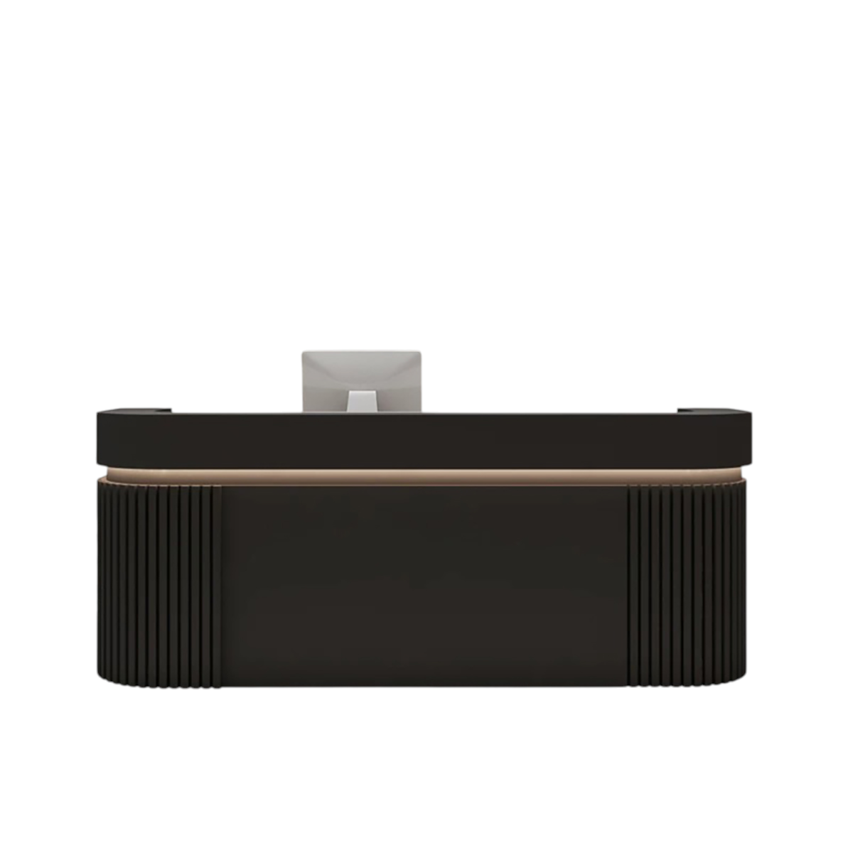 Curved Reception Desk – Custom Front Desk for Boutiques, Cafes, Salons and Offices Fully Assembled