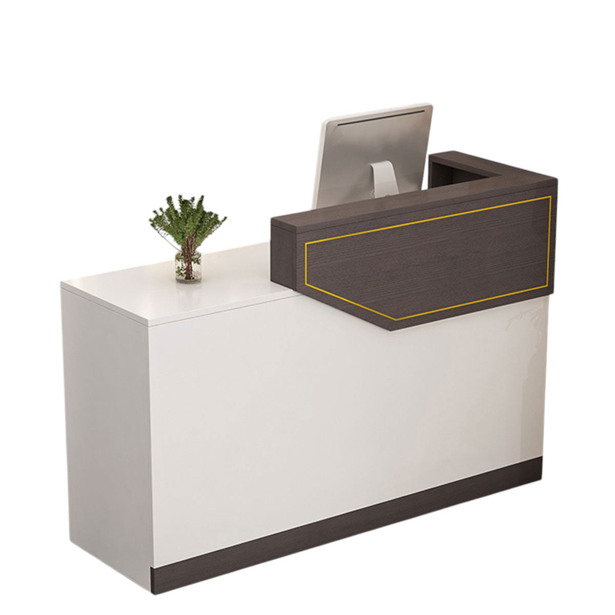 Compact Reception Desk – Modern Corner Counter for Salons, Boutiques & Beauty Stores