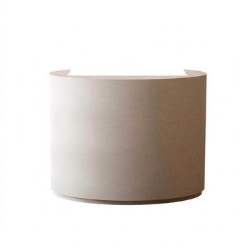 Minimalist Painted Curved Reception Desk Small Retail Checkout Counter 60-300cm