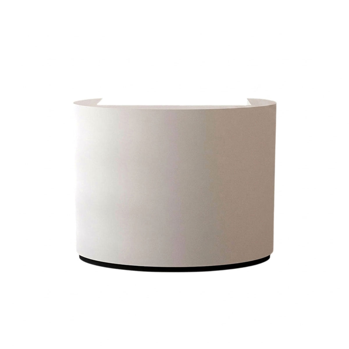 Minimalist Painted Curved Reception Desk Small Retail Checkout Counter 60-300cm