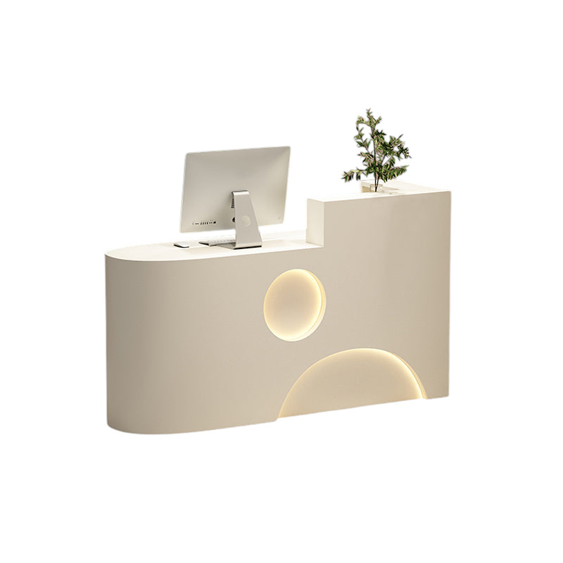 Gloss Compact Reception Desk & Front Desk by BDLFurniture 80-300cm White Black