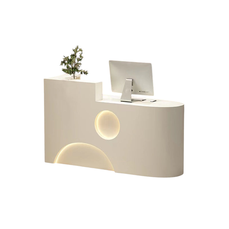 Gloss Compact Reception Desk & Front Desk by BDLFurniture 80-300cm White Black