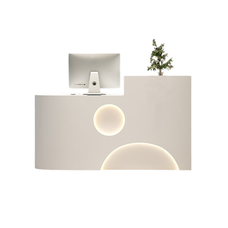 Gloss Compact Reception Desk & Front Desk by BDLFurniture 80-300cm White Black