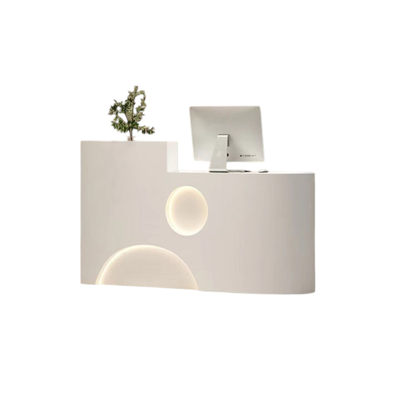 Gloss Compact Reception Desk & Front Desk by BDLFurniture 80-300cm White Black