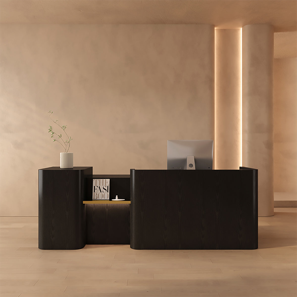 Vintage Compact Reception Desk & Front Desk for Salon Retail by BDLFurniture