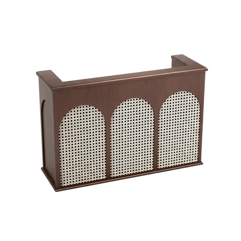 BDLFurniture Mid-Century Rattan Reception Desk & Front Desk for Boutique & Cafe