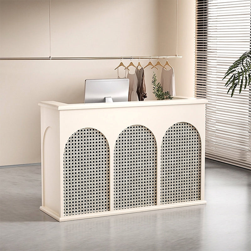 BDLFurniture Mid-Century Rattan Reception Desk & Front Desk for Boutique & Cafe