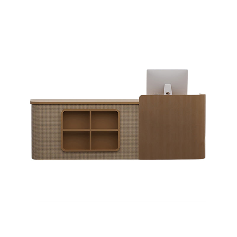 BDLFurniture Luxury Rattan Reception Desk & Front Desk for Boutique Cafe Hotel