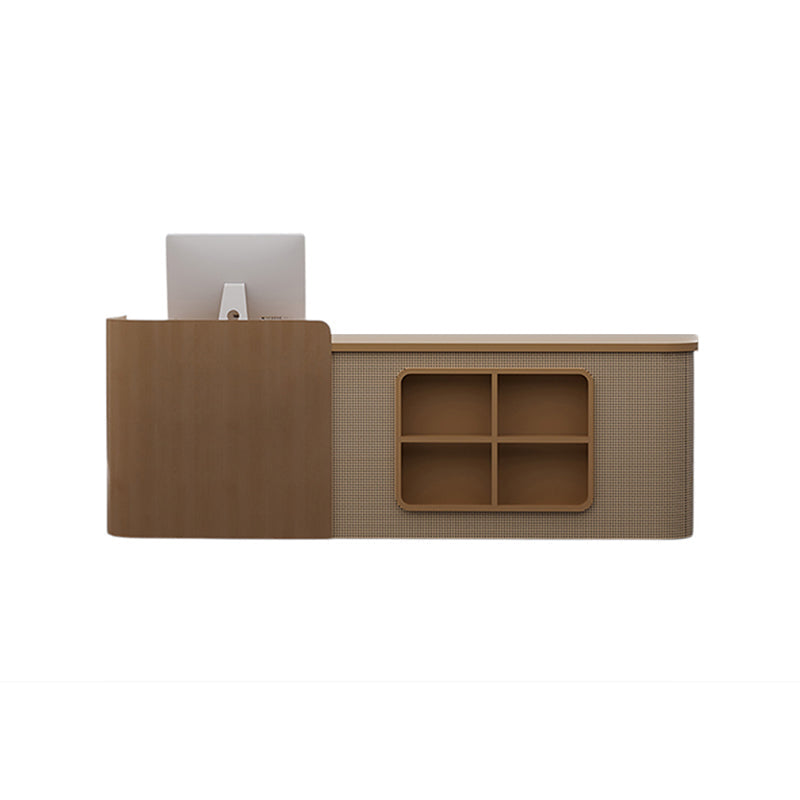 BDLFurniture Luxury Rattan Reception Desk & Front Desk for Boutique Cafe Hotel