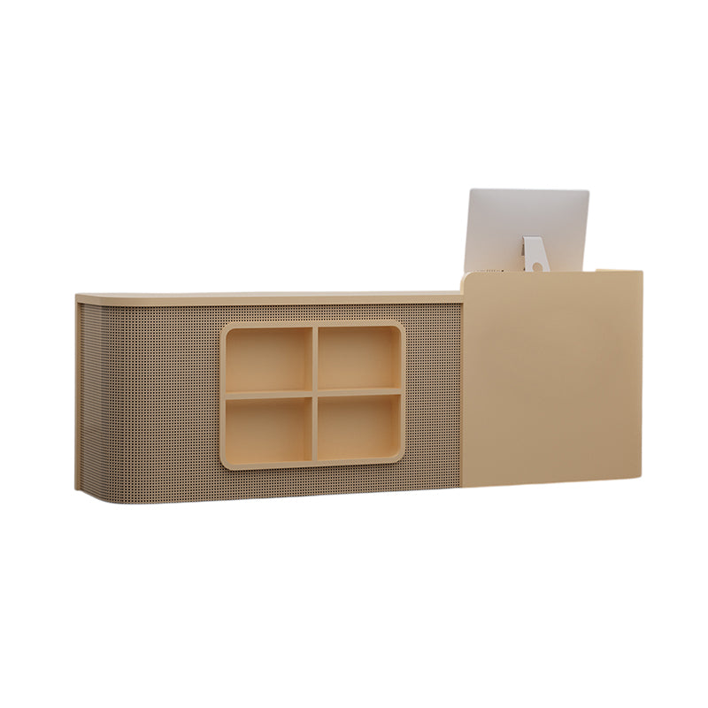 BDLFurniture Luxury Rattan Reception Desk & Front Desk for Boutique Cafe Hotel