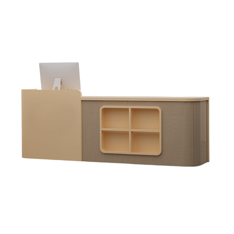 BDLFurniture Luxury Rattan Reception Desk & Front Desk for Boutique Cafe Hotel