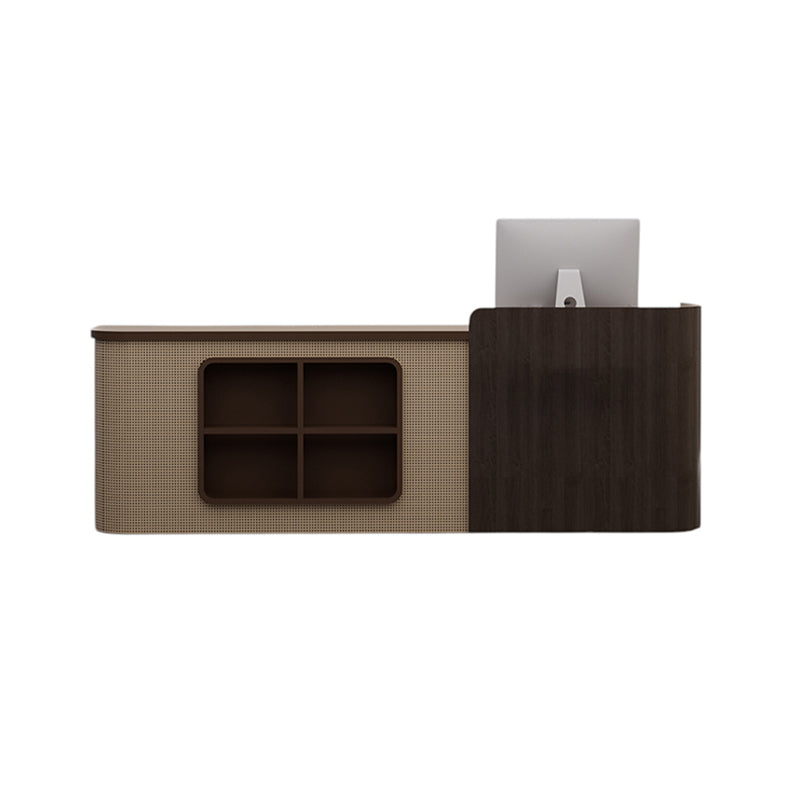 BDLFurniture Luxury Rattan Reception Desk & Front Desk for Boutique Cafe Hotel