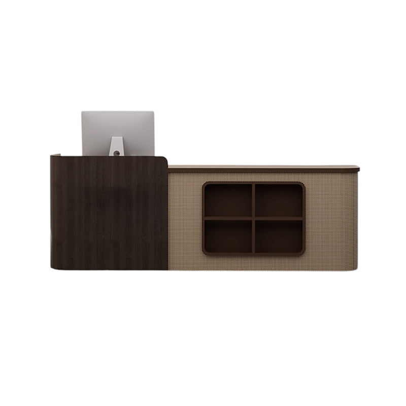 BDLFurniture Luxury Rattan Reception Desk & Front Desk for Boutique Cafe Hotel