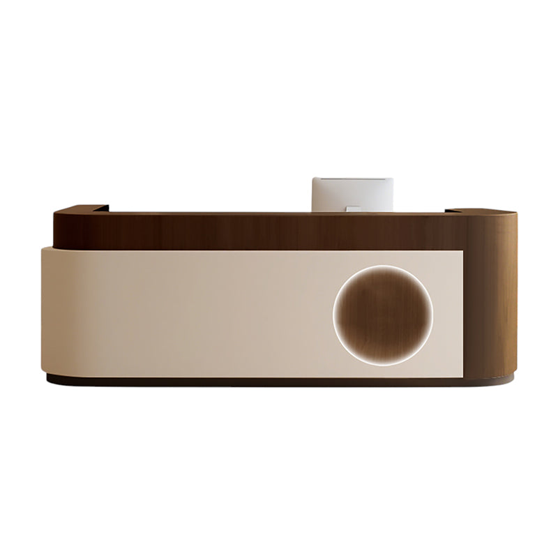 BDLFurniture Wabi-Sabi Two-Tone Reception Desk & Front Desk 120-520cm Custom Logo