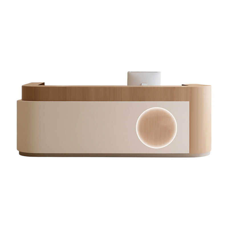 BDLFurniture Wabi-Sabi Two-Tone Reception Desk & Front Desk 120-520cm Custom Logo