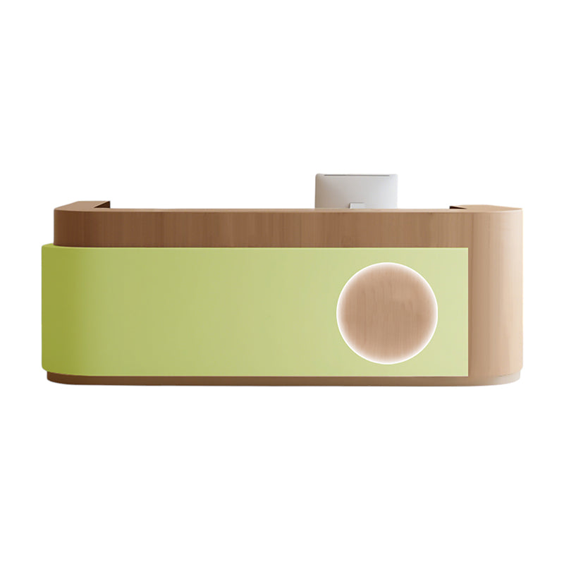 BDLFurniture Wabi-Sabi Two-Tone Reception Desk & Front Desk 120-520cm Custom Logo