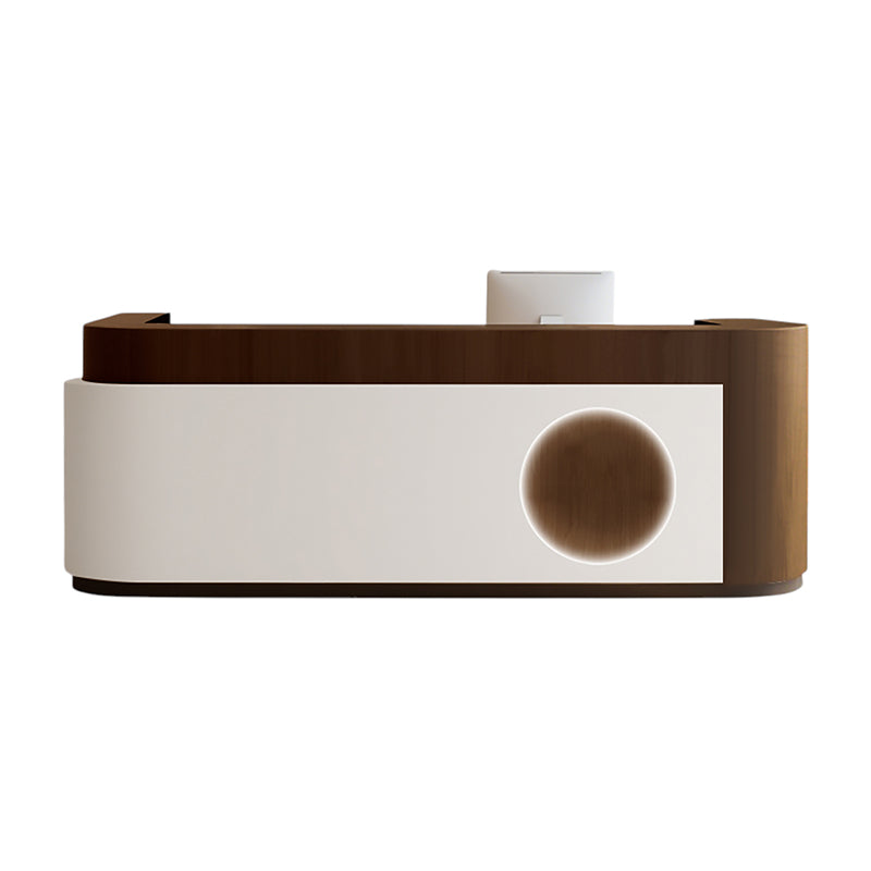BDLFurniture Wabi-Sabi Two-Tone Reception Desk & Front Desk 120-520cm Custom Logo