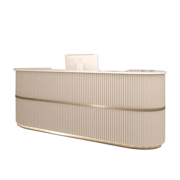 Modern Curved Reception Desk for Salons & Boutiques | 120cm-360cm Counter