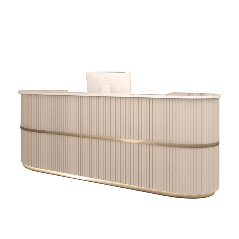 Modern Curved Reception Desk for Salons & Boutiques | 120cm-360cm Counter