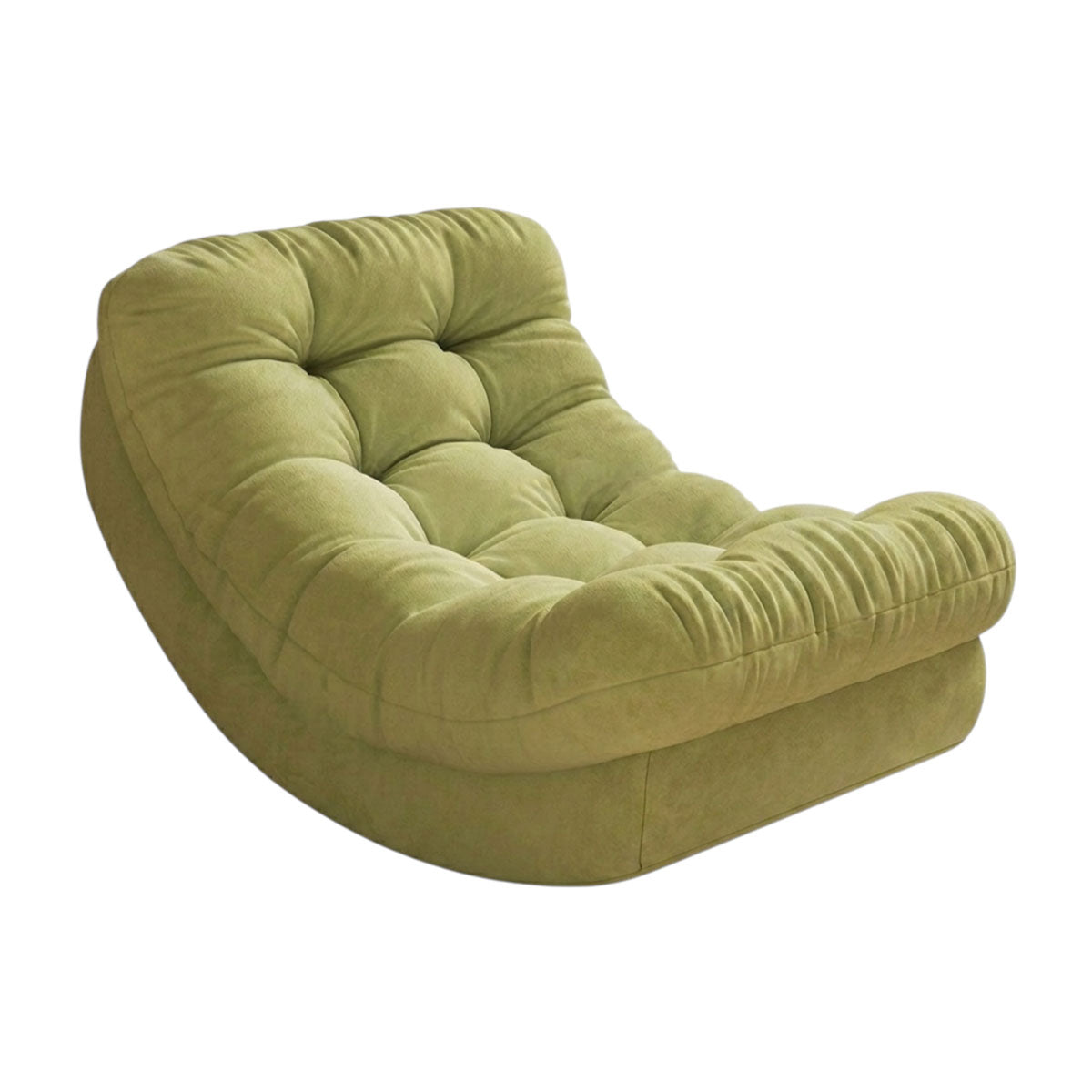 Solid Wood Moon Rocking Chair with Optional Footrest for Living Room and Bedroom