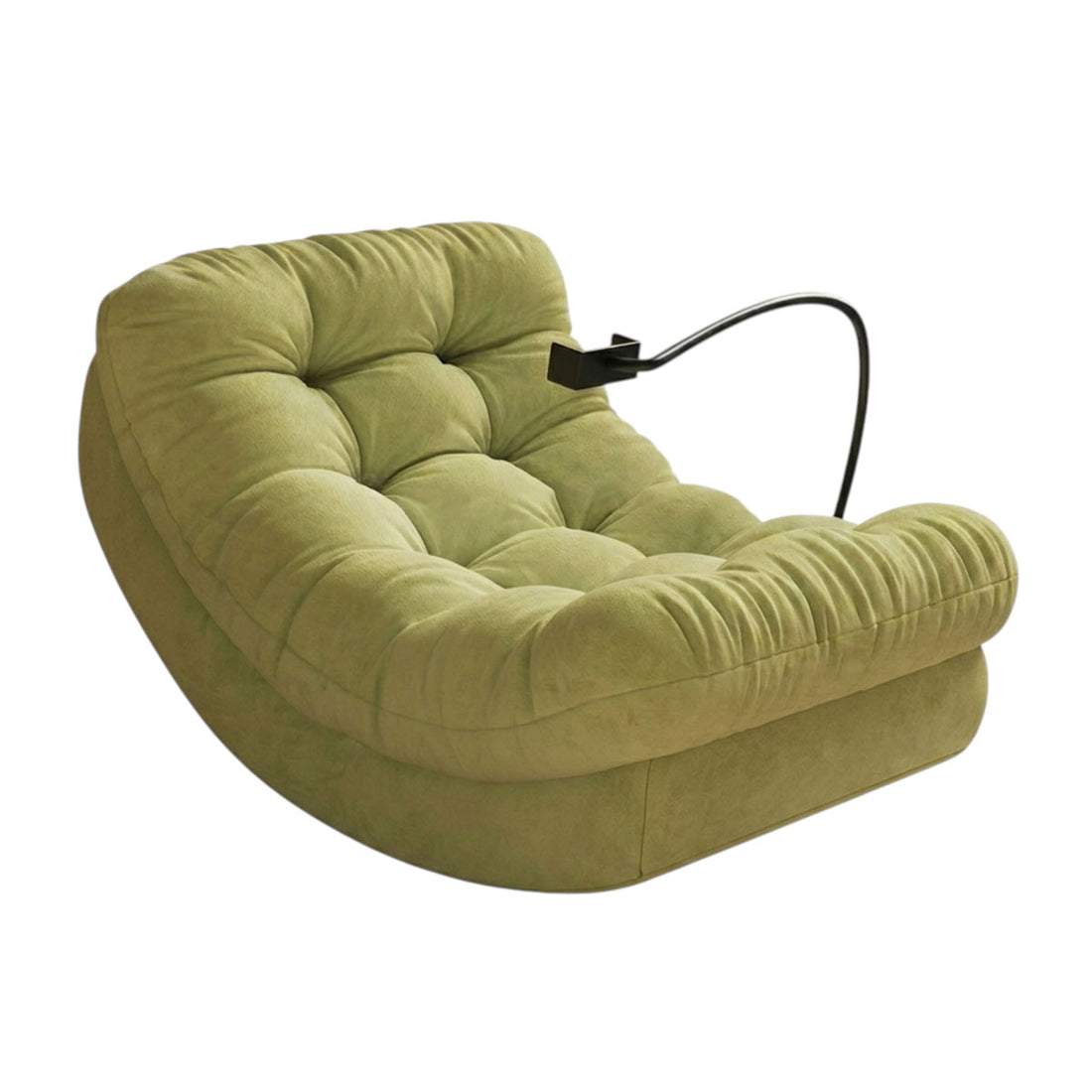 Solid Wood Moon Rocking Chair with Optional Footrest for Living Room and Bedroom