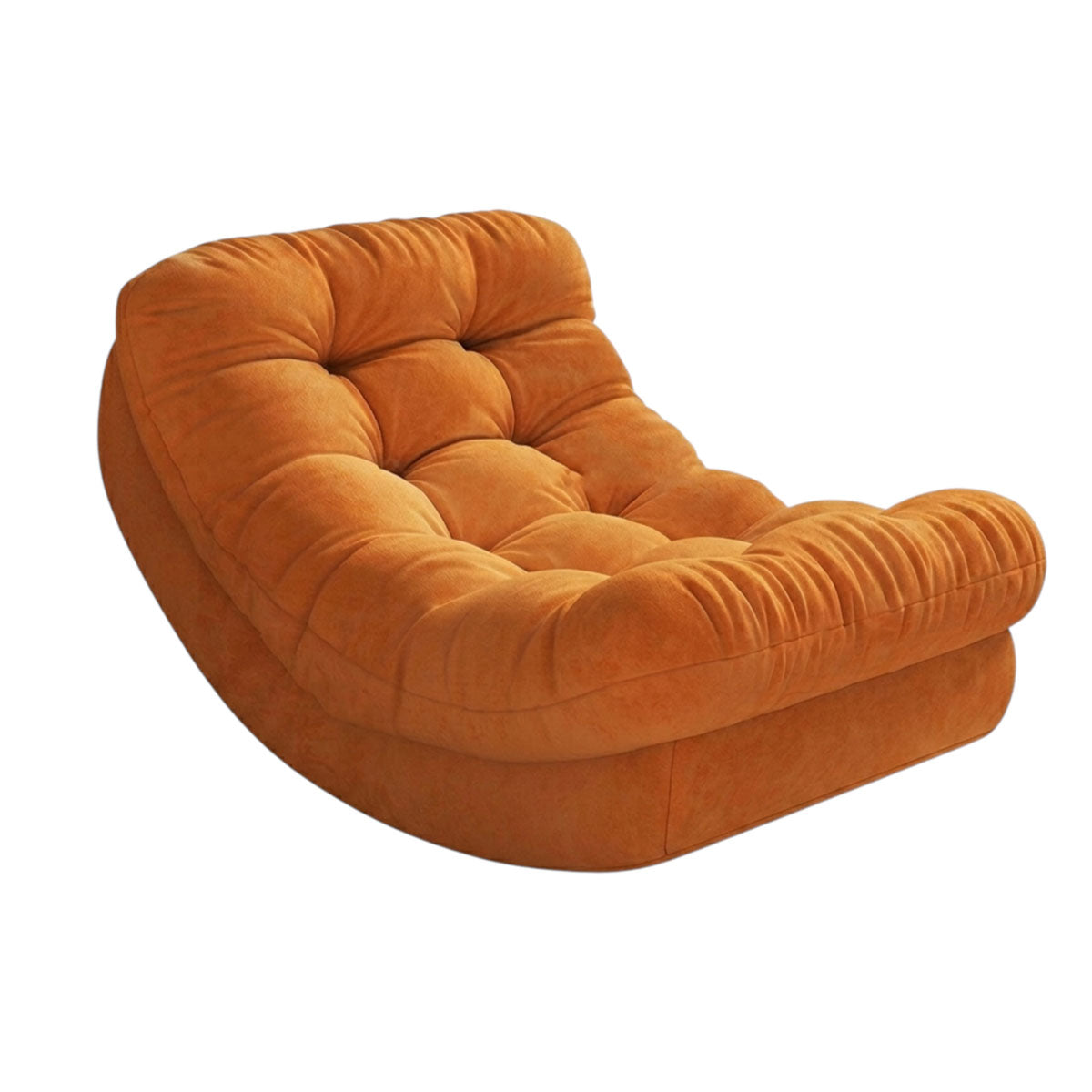 Solid Wood Moon Rocking Chair with Optional Footrest for Living Room and Bedroom