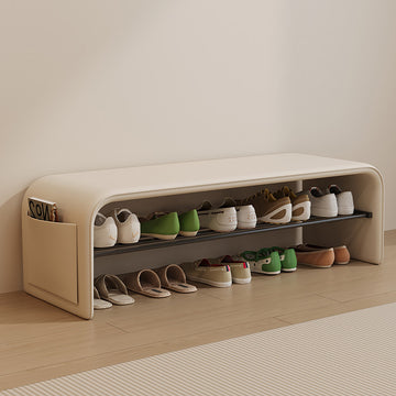 BDLFurniture Entryway Shoe Storage Bench & Shoe Rack Ottoman Luxury Store Reception