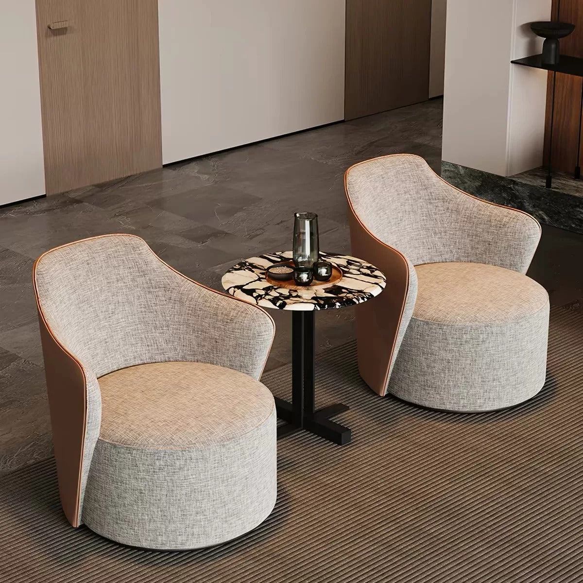 BDLFurniture Luxury Reception Sofa Chair Modern Hotel Lobby Sales Center Lounge Chair Set