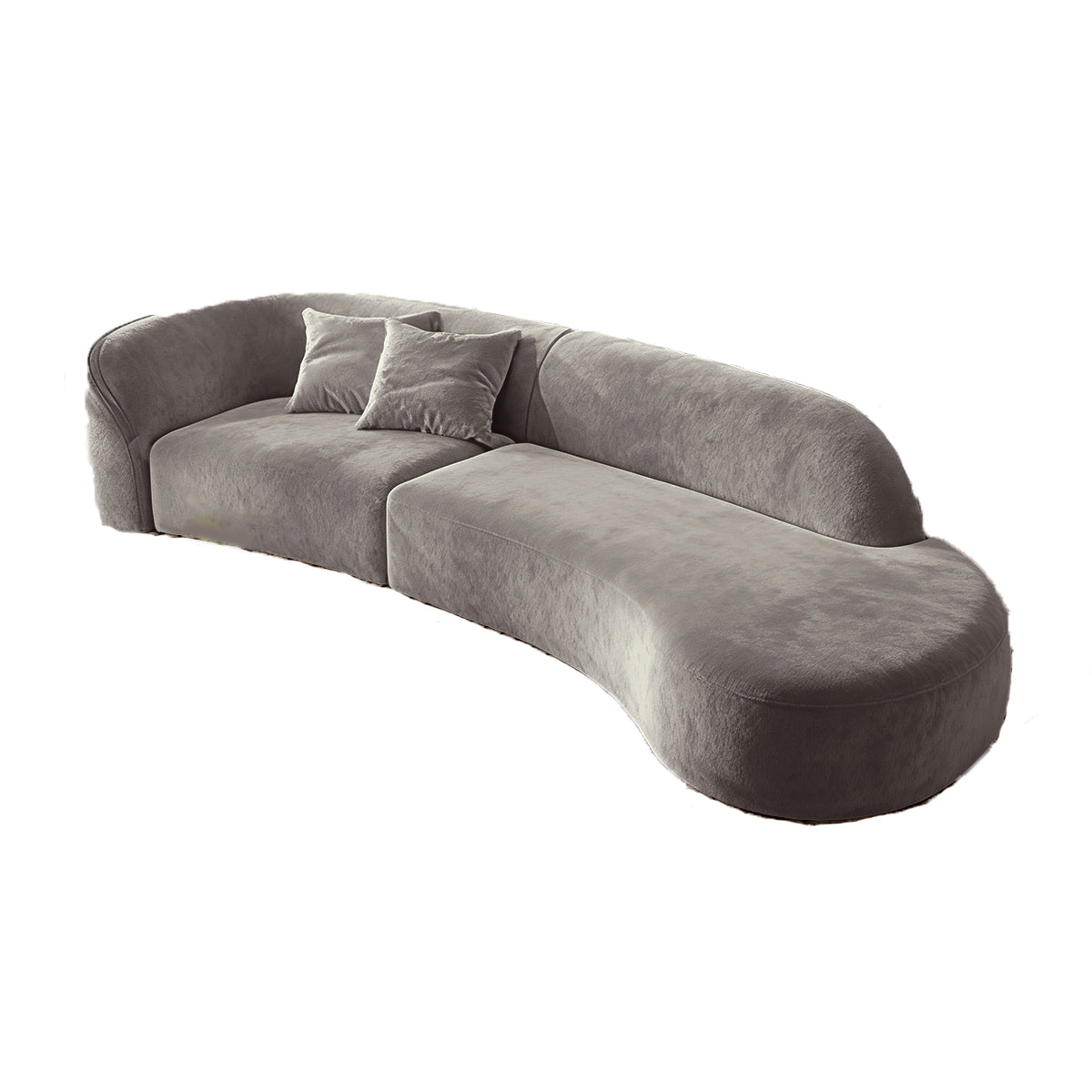 Modern Curved Sofa Nano Triple-Protection Tech Fabric 2.2m-4.0m Size