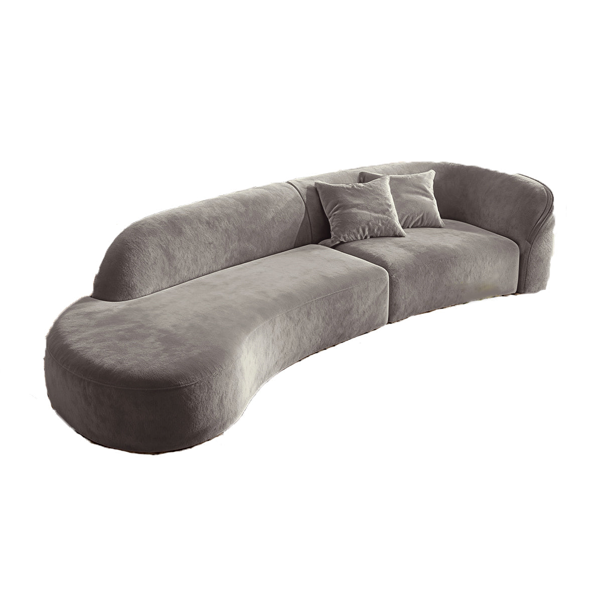 Modern Curved Sofa Nano Triple-Protection Tech Fabric 2.2m-4.0m Size