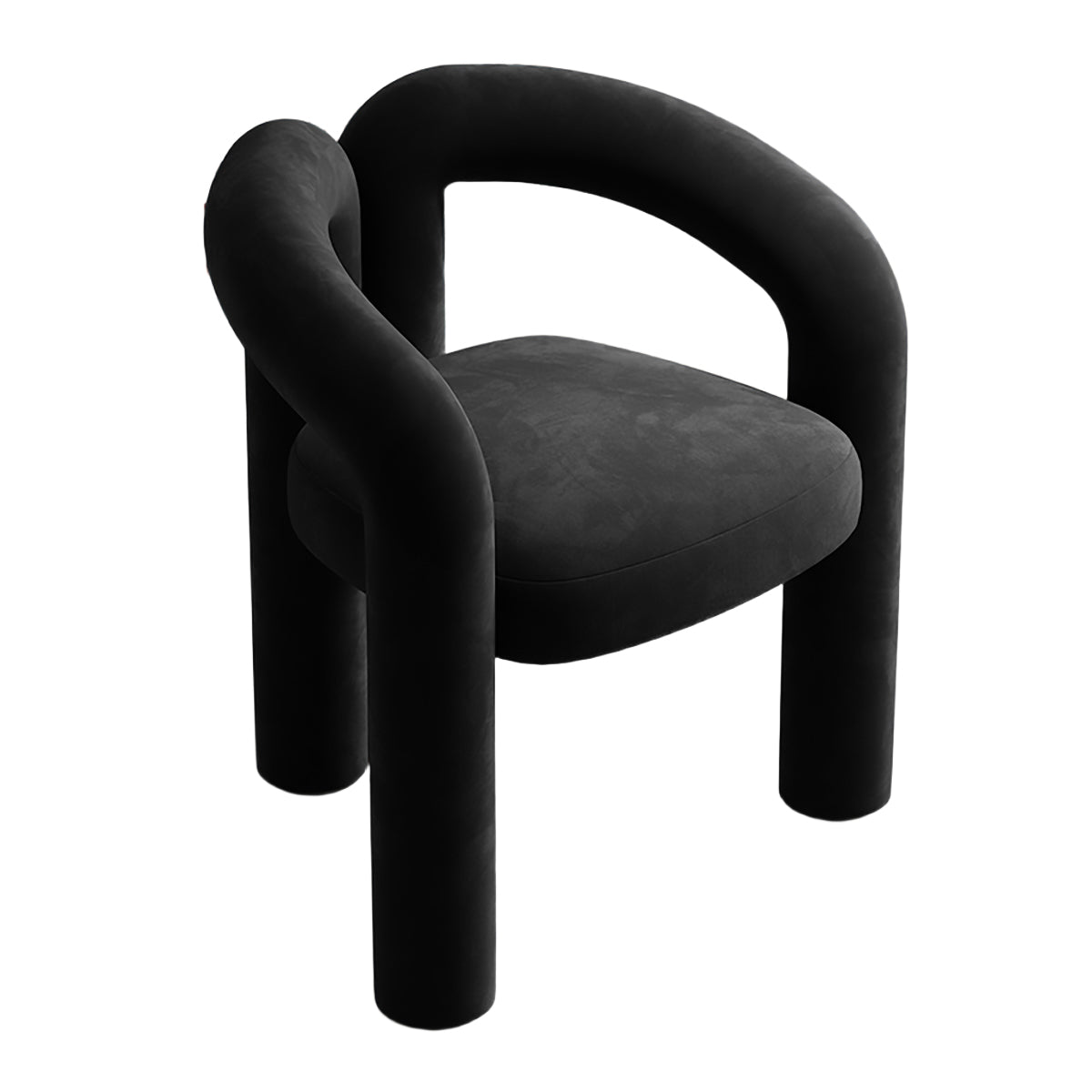 Modern Single Sofa Chair Set 1 Table & 3 Chairs for Salons  Elastic Velvet