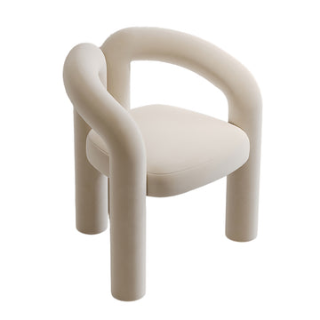 Modern Single Sofa Chair Set 1 Table & 3 Chairs for Salons  Elastic Velvet
