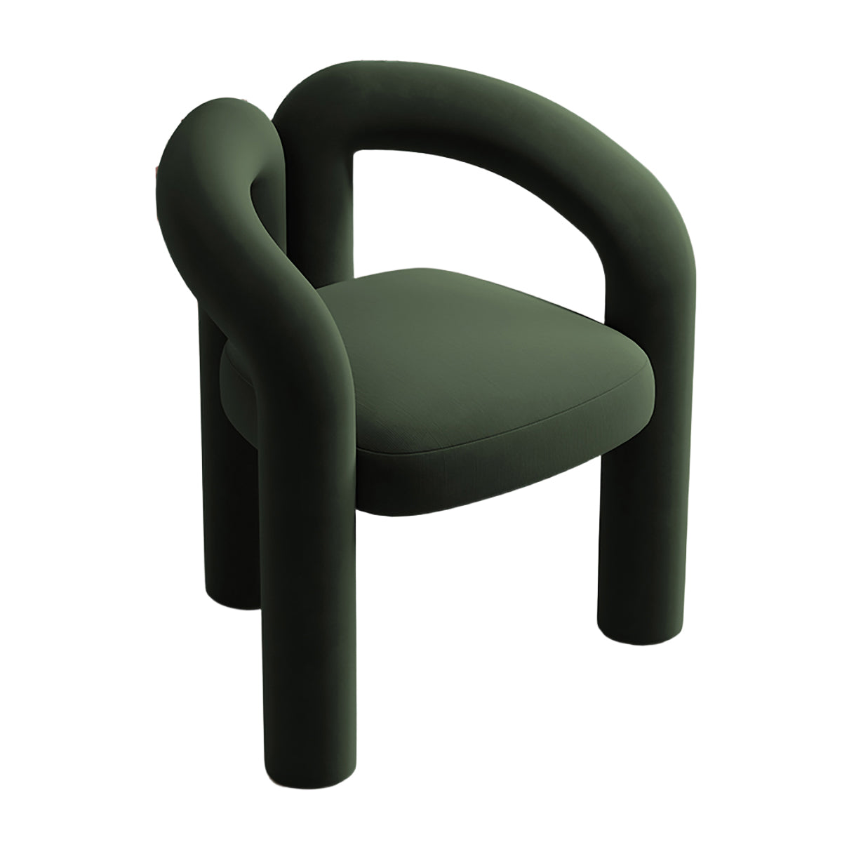 Modern Single Sofa Chair Set 1 Table & 3 Chairs for Salons  Elastic Velvet