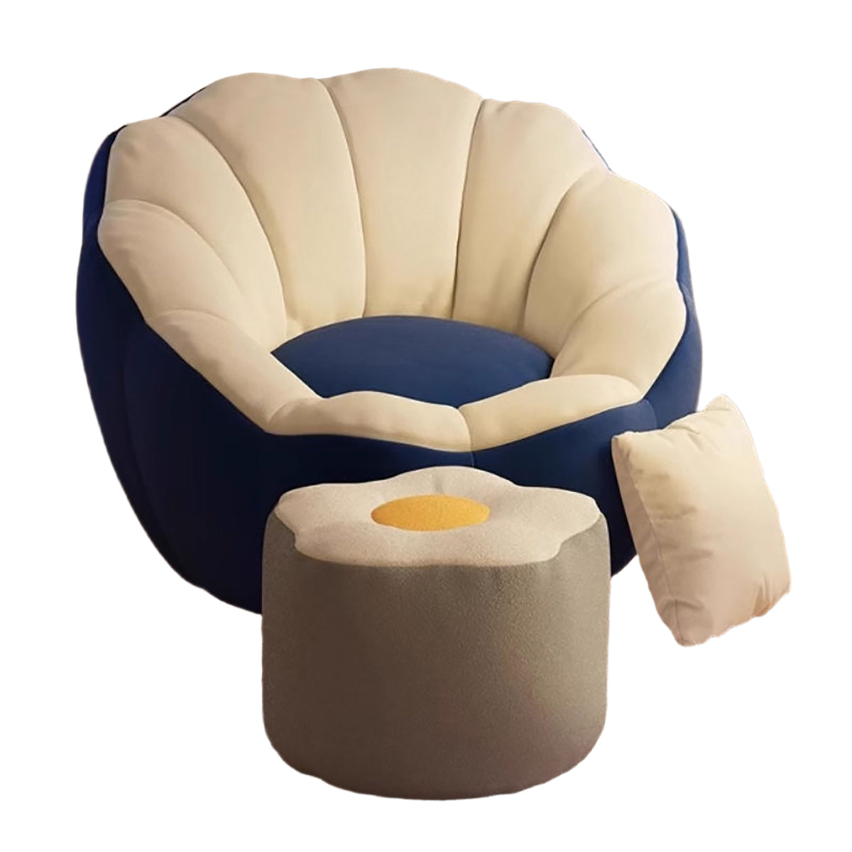 Single Lazy Sofa Chair: Reclining Sleeper for Bedroom | Optional Footrest