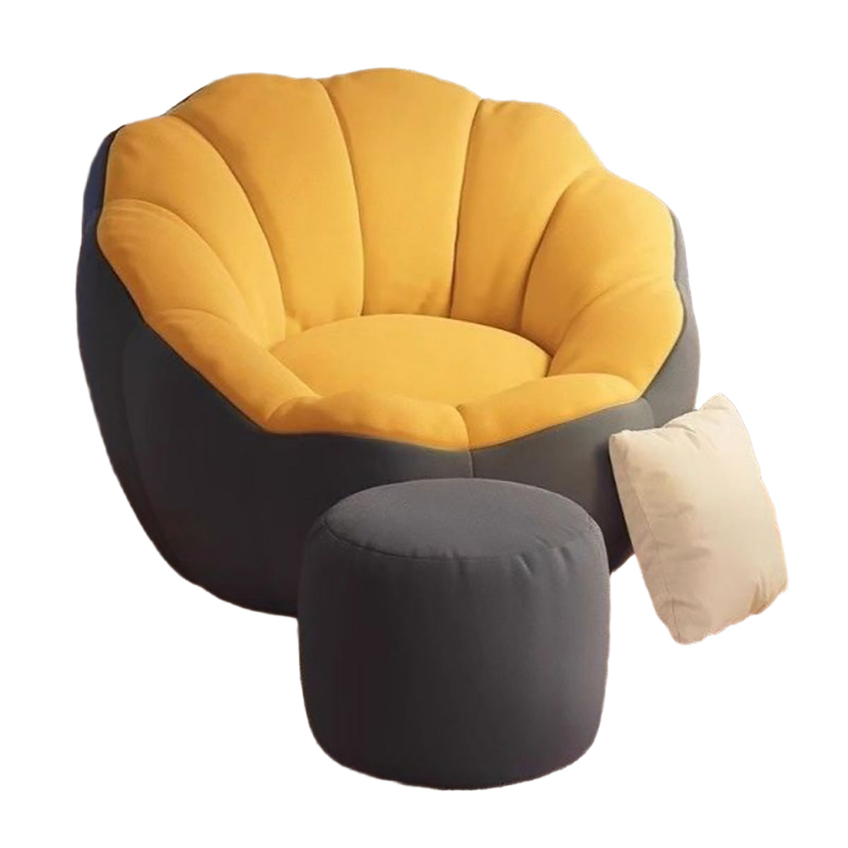 Single Lazy Sofa Chair: Reclining Sleeper for Bedroom | Optional Footrest
