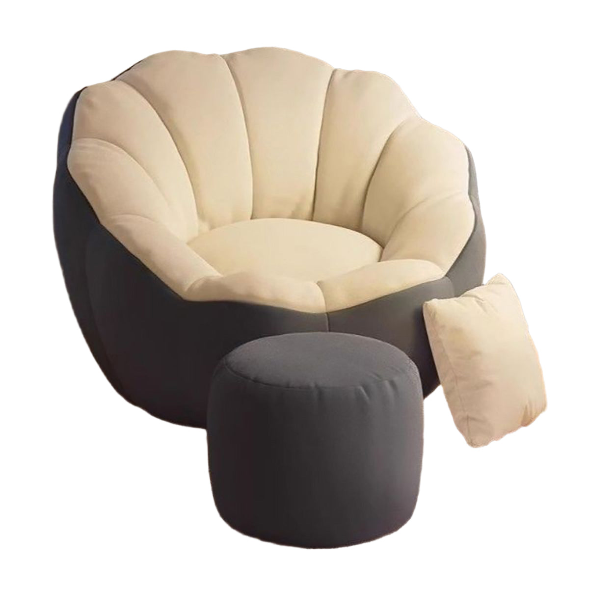 Single Lazy Sofa Chair: Reclining Sleeper for Bedroom | Optional Footrest