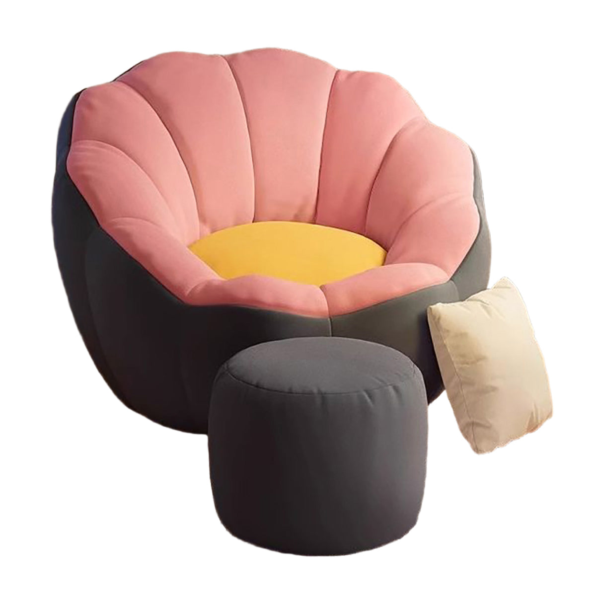 Single Lazy Sofa Chair: Reclining Sleeper for Bedroom | Optional Footrest