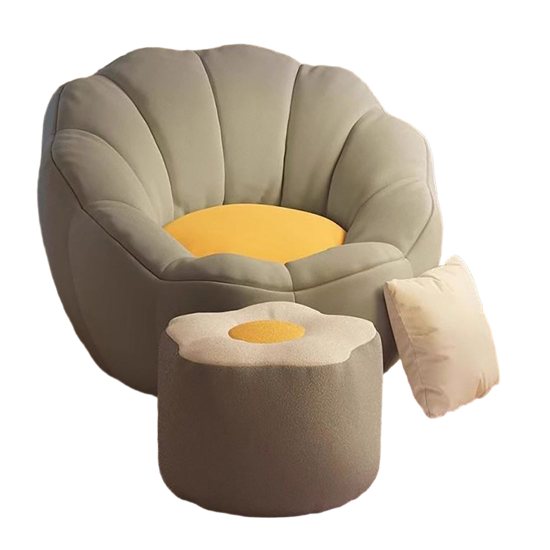 Single Lazy Sofa Chair: Reclining Sleeper for Bedroom | Optional Footrest