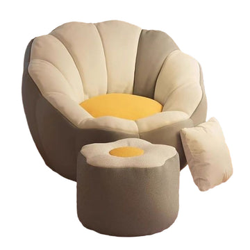 Single Lazy Sofa Chair: Reclining Sleeper for Bedroom | Optional Footrest