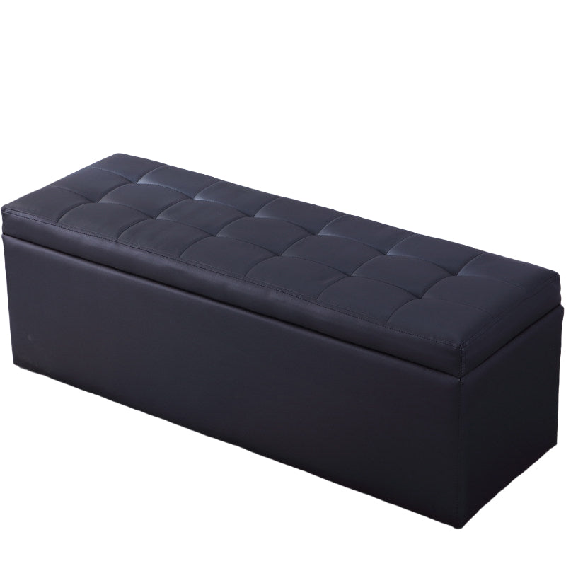 Rectangular Storage Ottoman Bench Home Entryway Fitting Room Sofa Footstool