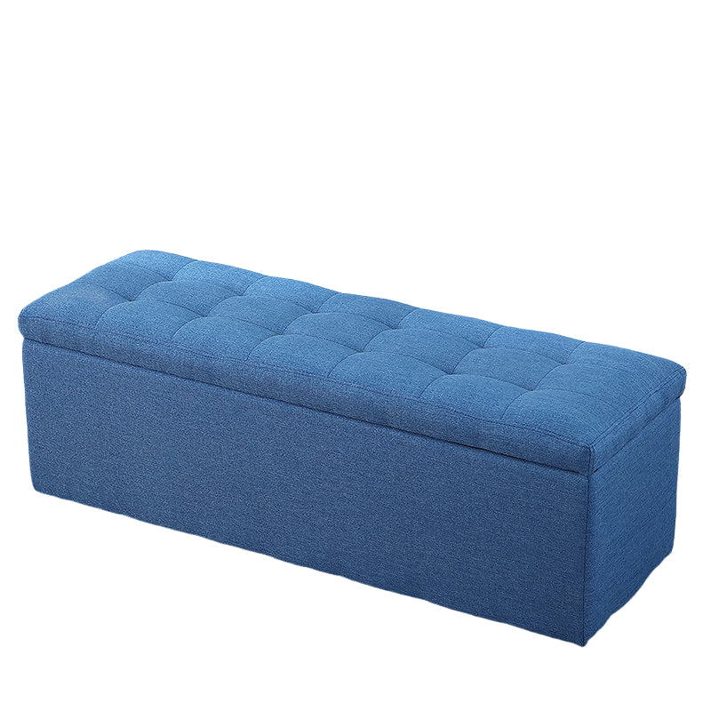 Rectangular Storage Ottoman Bench Home Entryway Fitting Room Sofa Footstool
