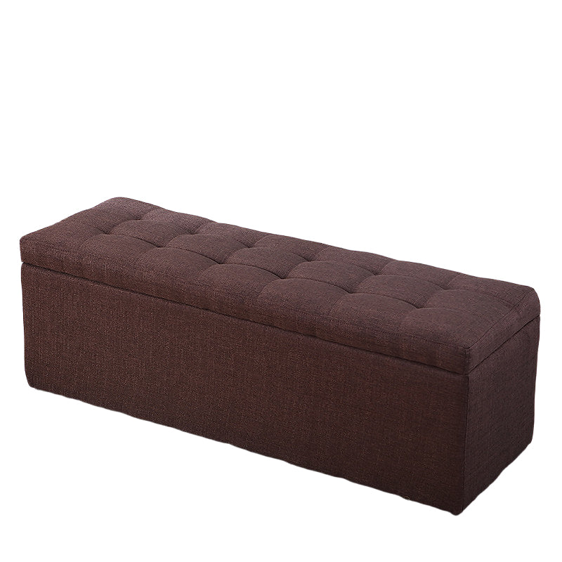 Rectangular Storage Ottoman Bench Home Entryway Fitting Room Sofa Footstool