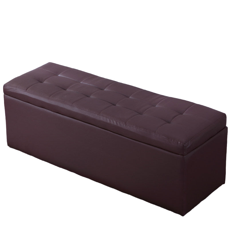Rectangular Storage Ottoman Bench Home Entryway Fitting Room Sofa Footstool