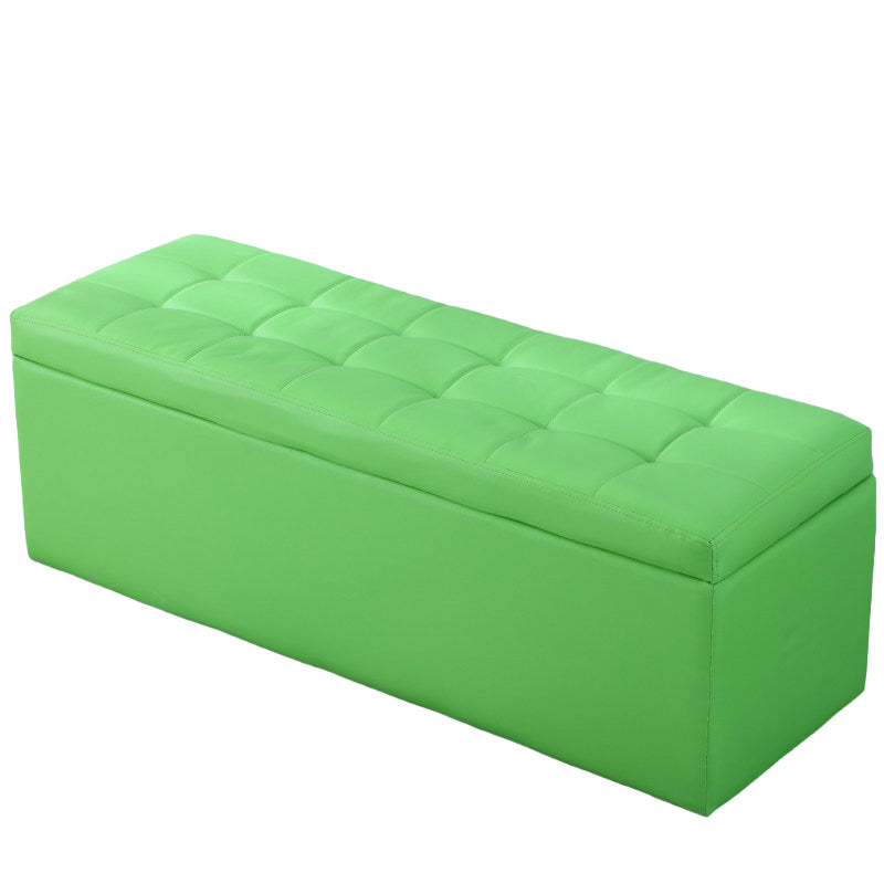 Rectangular Storage Ottoman Bench Home Entryway Fitting Room Sofa Footstool