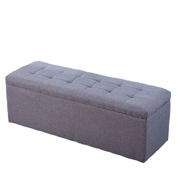 Rectangular Storage Ottoman Bench Home Entryway Fitting Room Sofa Footstool