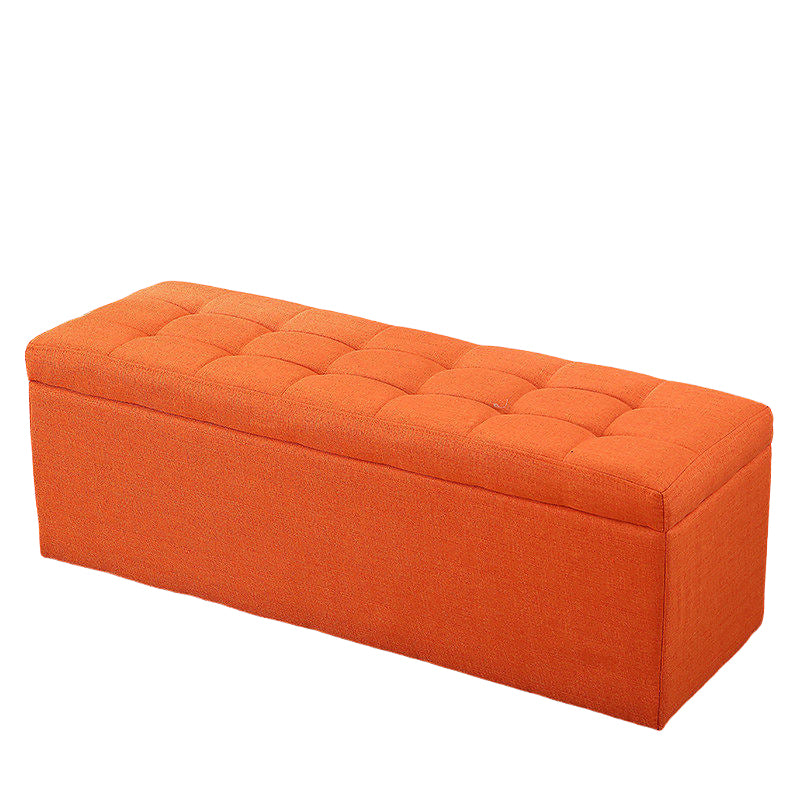 Rectangular Storage Ottoman Bench Home Entryway Fitting Room Sofa Footstool