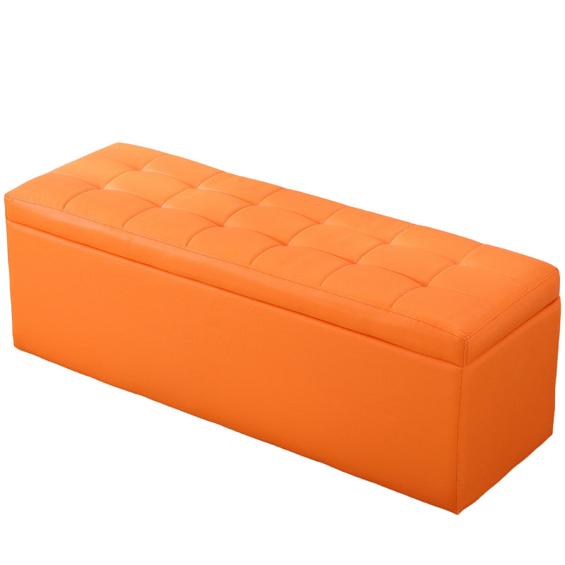 Rectangular Storage Ottoman Bench Home Entryway Fitting Room Sofa Footstool