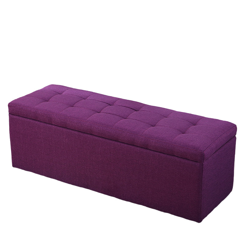 Rectangular Storage Ottoman Bench Home Entryway Fitting Room Sofa Footstool