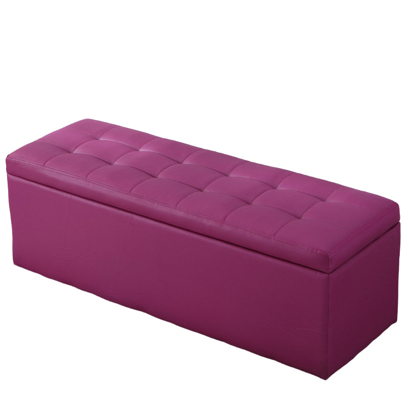 Rectangular Storage Ottoman Bench Home Entryway Fitting Room Sofa Footstool